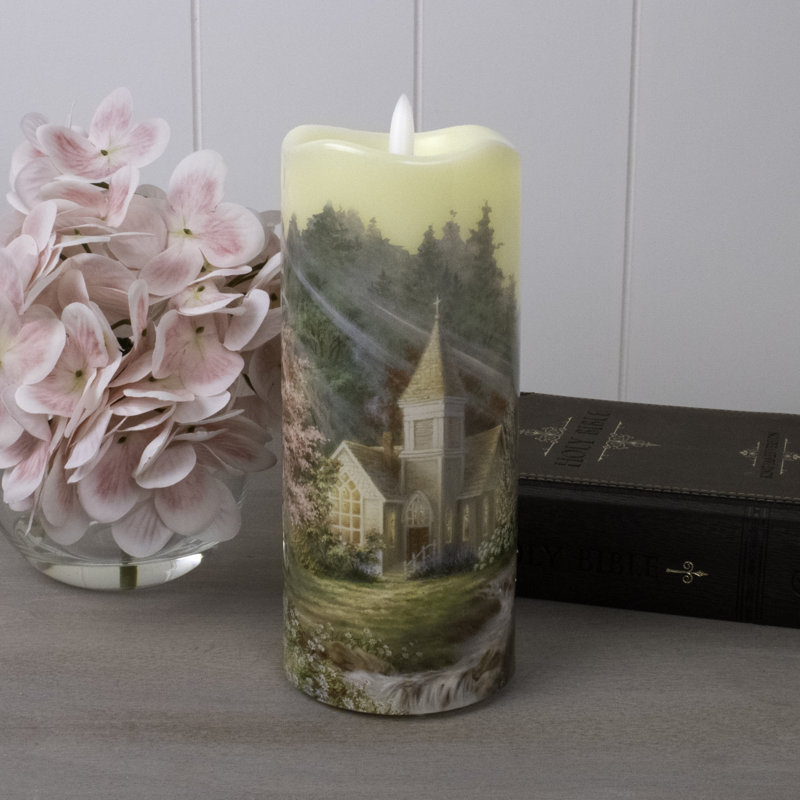 Spring Chapel Fiber Optic Candle