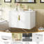 Meuble-lavabo sur pied 30 po avec lavabo en céramique, robinet à 3 trous et portes à fermeture en douceur-635749580