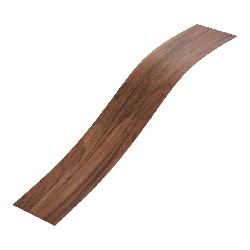 15.2x91.5 cm 36Pcs Self Adhesive PVC Flooring, Dark Brown