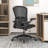 Desk Chairs, Ergonomic PC Desk Chair With Wheels, Adjustable Lumbar Support And Height, Swivel Computer Chair With Flip-Up Armrests, Ergo Mesh Backrest For Working (Black)