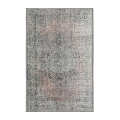 Tapis oriental multicolore tissé à la machine Adrianny