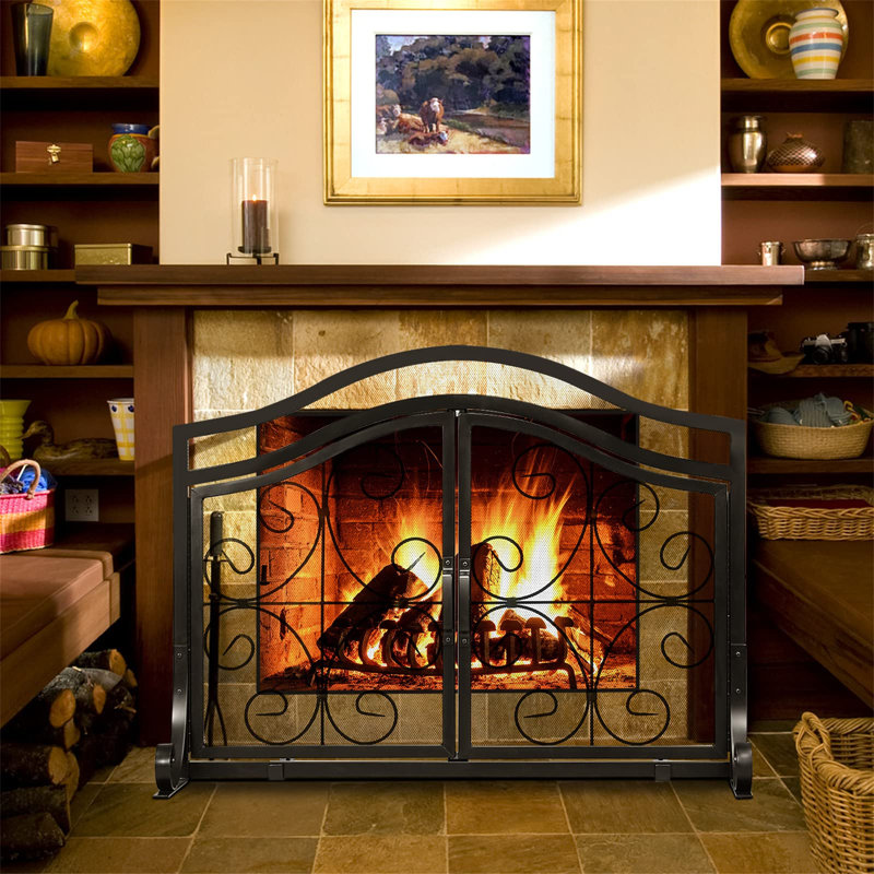 Rozine Metal Fireplace Screen