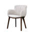 Ensemble de 2 chaises avec accoudoirs en tissu taupe Esmeray