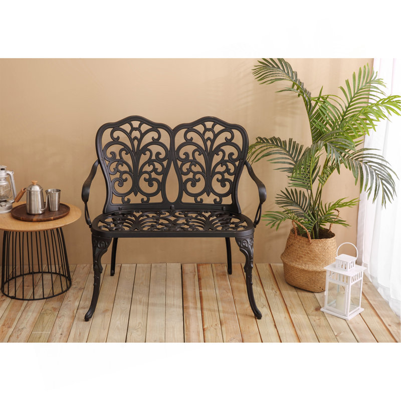 Mobilier d'extérieur en aluminium coulé avec rosette de jardin