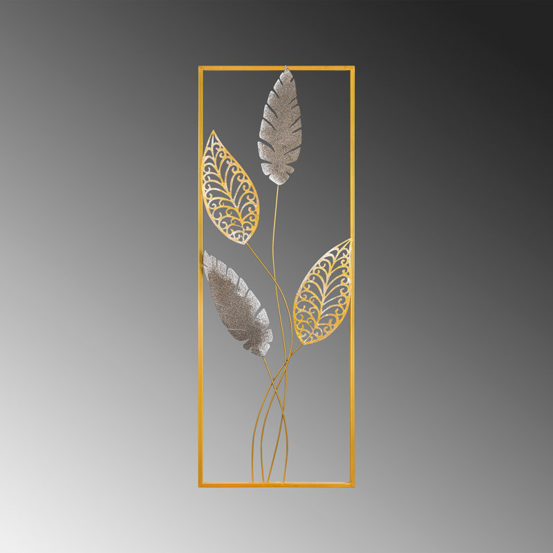 Hand-Painted Decorative Metal Wall Accessory, 12.6 x 35.4 x 2.0 inches | 100% Metal Construction, Weighs 2.7 lbs | Unique Art Piece for Living Room, Bedroom & Office Decor, Eye-Catching Design & Vibrant Colors