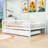 Wood Daybed with Twin Trundle and Guardrails-537538292-537538288