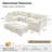 Terencio 128.5" Modern Storage Modular Sectional Sofa with Hassle-free Assembly -594482993
