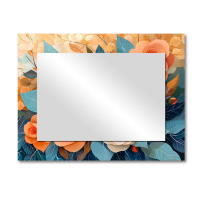 Roses Dream Fragments Kinetic Art II - Floral Wall Mirror Art - Printed On Metal