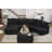 133'' Curved Sectional Sofas With Ottoman-766479670