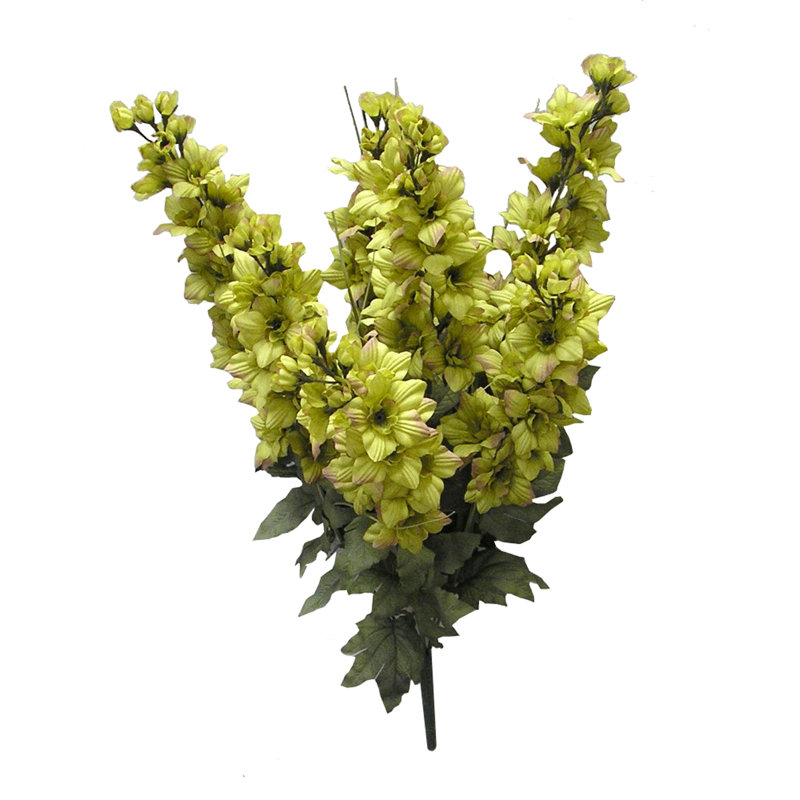 Ensemble de delphiniums à fleurs à fleurs entièrement artificiel 7 tiges, Brume de mer