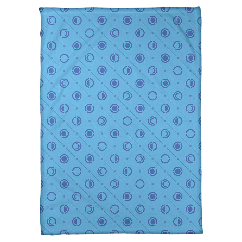 Couverture polaire moon phases, l 60 po x L 80 po, Sarcelle / bleu marine
