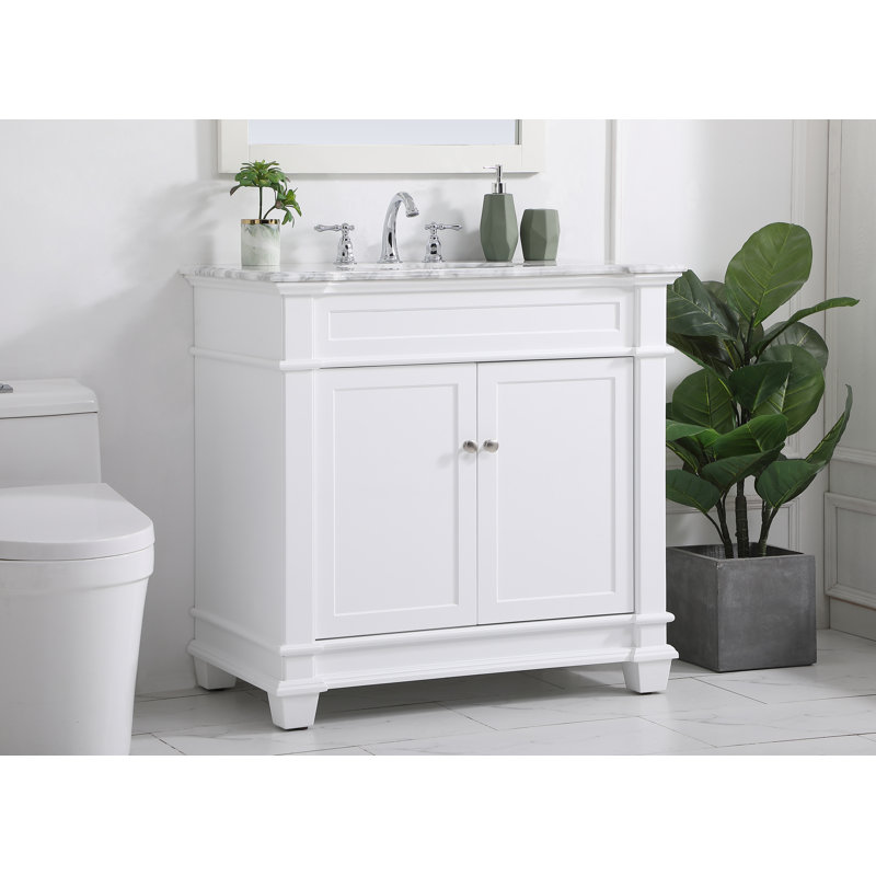 Ensemble de meuble-lavabo simple 36 po Lydie, Blanc