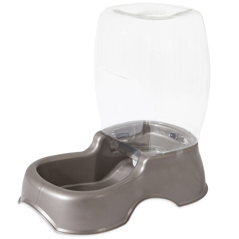 Pearl Tan Small Plastic Gravity Water Dispenser for Pets