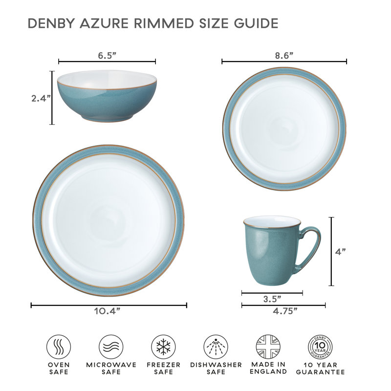 Azure Rimmed 12 Pc Set