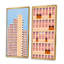 «Modern Architecture in Retro Shades of Pink I», ensemble de 2 impressions-199400146-199400150
