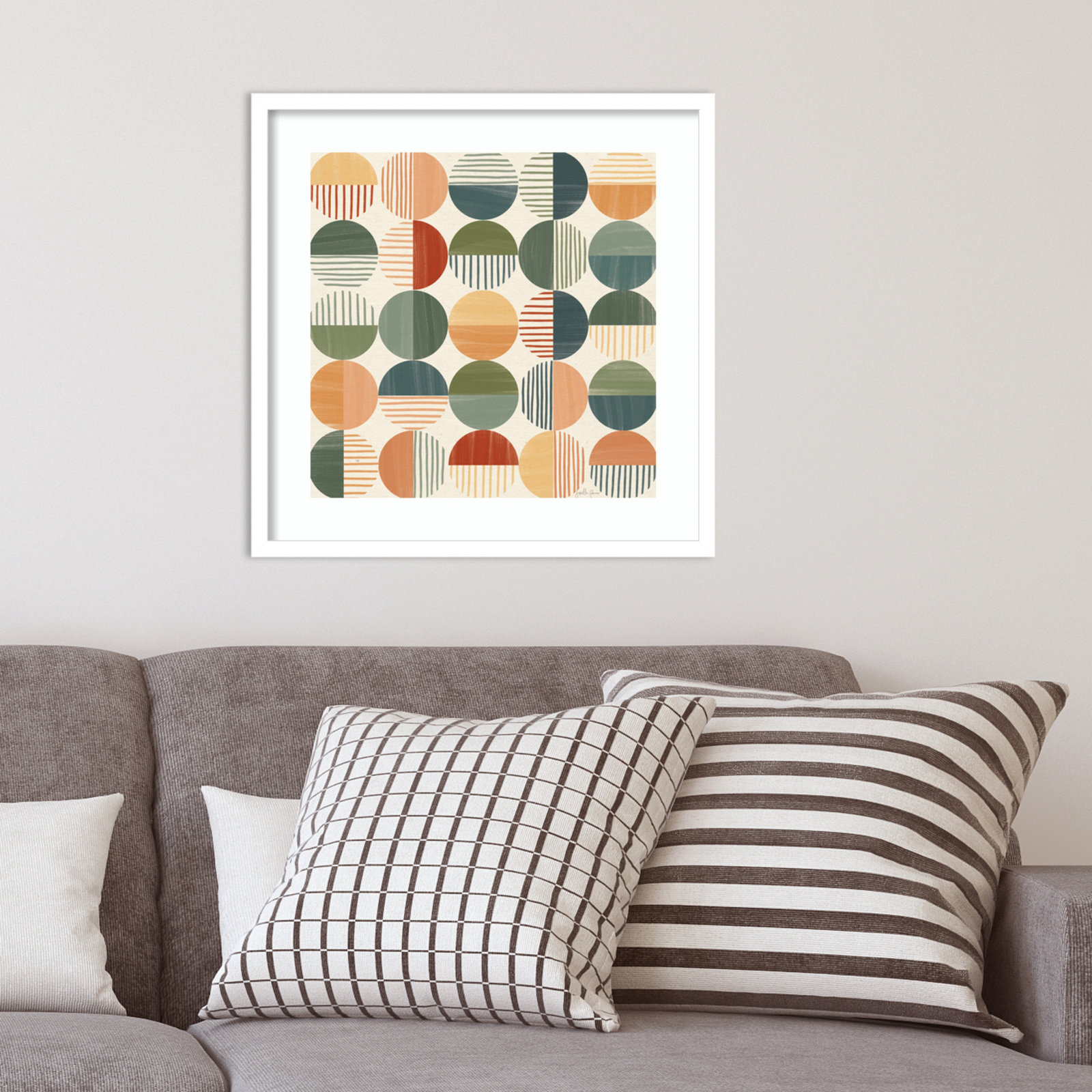 Born To Roam Pattern II, White, 21" H x 21" W x 1" D