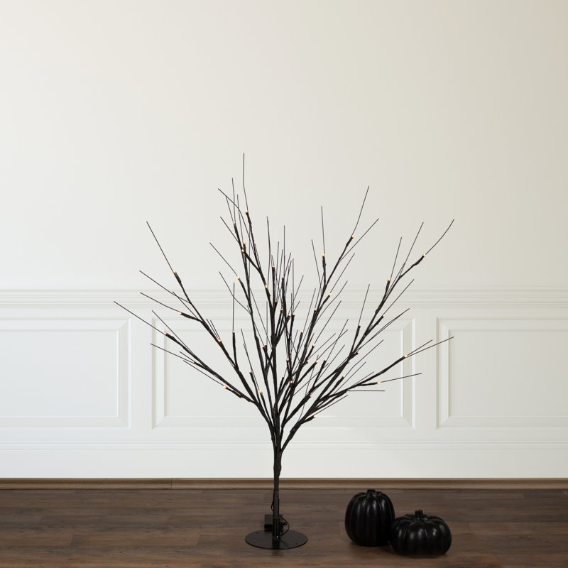 Arbre d'Halloween 39 po avec lumières DEL blanc chaud 39 po