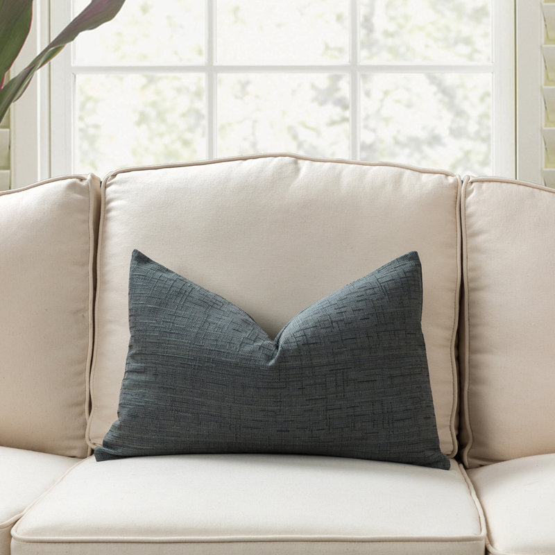 SEATTLE SOLID Cotton Blend Reversible Throw Pillow, Gray