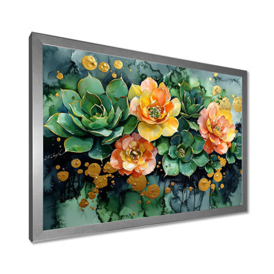 Albury Spring Symphony Garden of Echeveria Elegans Succulent II - Art sur toile