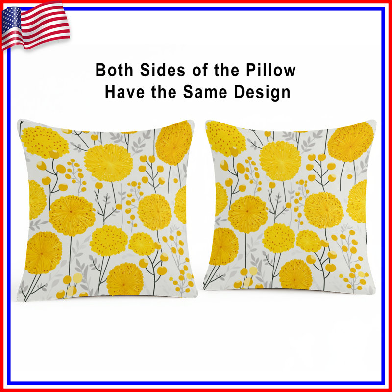 Coussin Floral, 18 po x 18 po