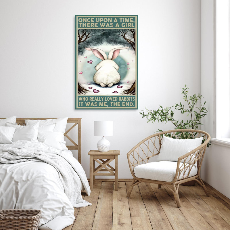 Impression sur toile, "A Girl Who Really Lived Rabbits", H 36 po x l 24 po x P 1,25 po