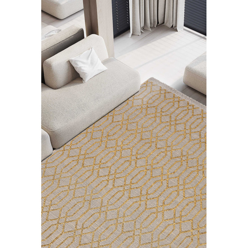 Tapis rectangulaire en jute / sisal Stanuta, Rectangle 2 pi x 3 pi 4 po