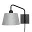 Ahmara Swing Arm Black Plug in Wall Light with Shade-31468216
