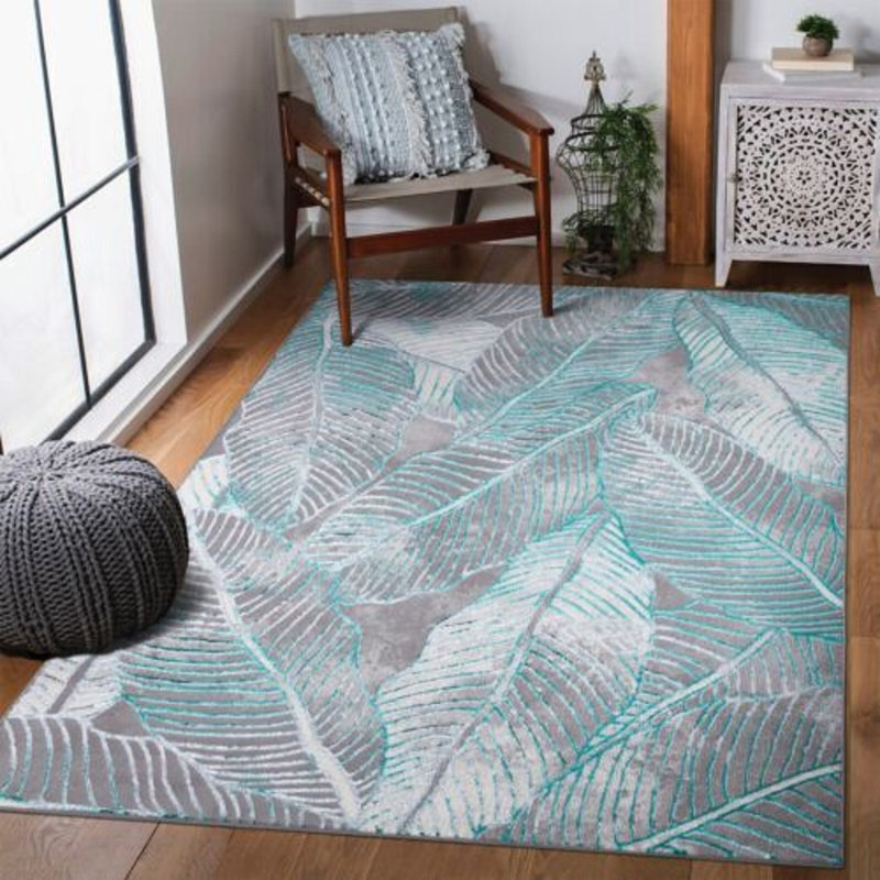 Hyder Floral Indoor / Outdoor Area Rug, Rectangle 50 x 80cm