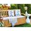VEREZZI Indoor / Outdoor Floral Square Throw Cushion