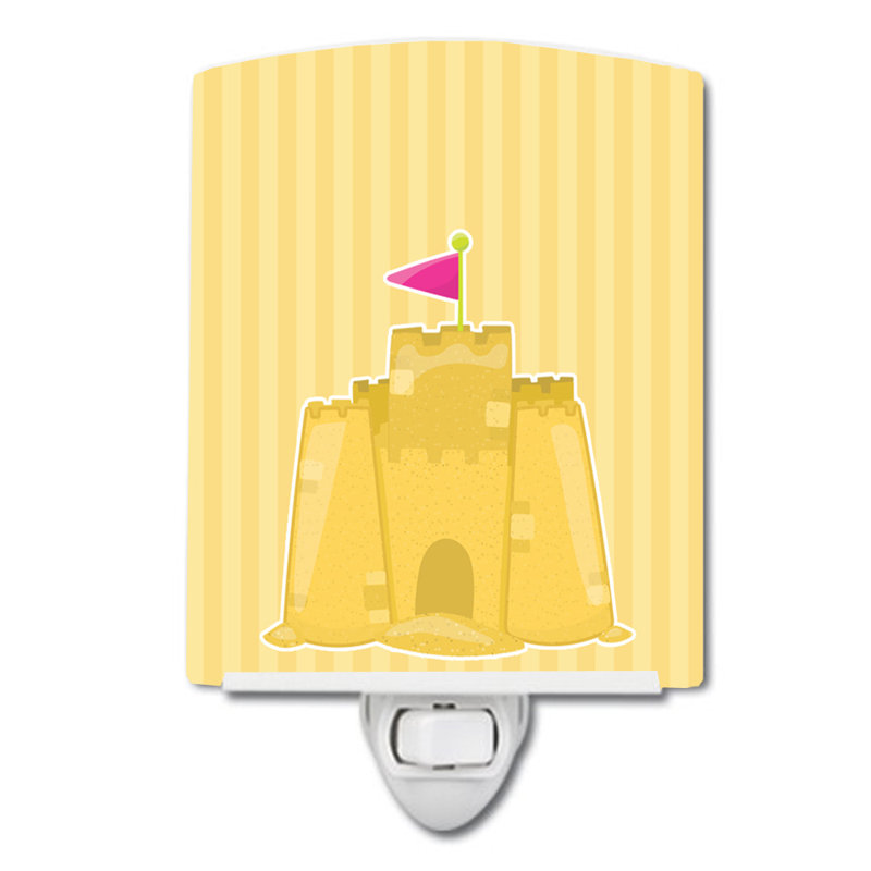 Beach Baby Sand Castle Ceramic Night Light