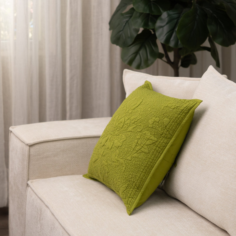 Marlene Square Pillow Cover & Insert, Olive Green