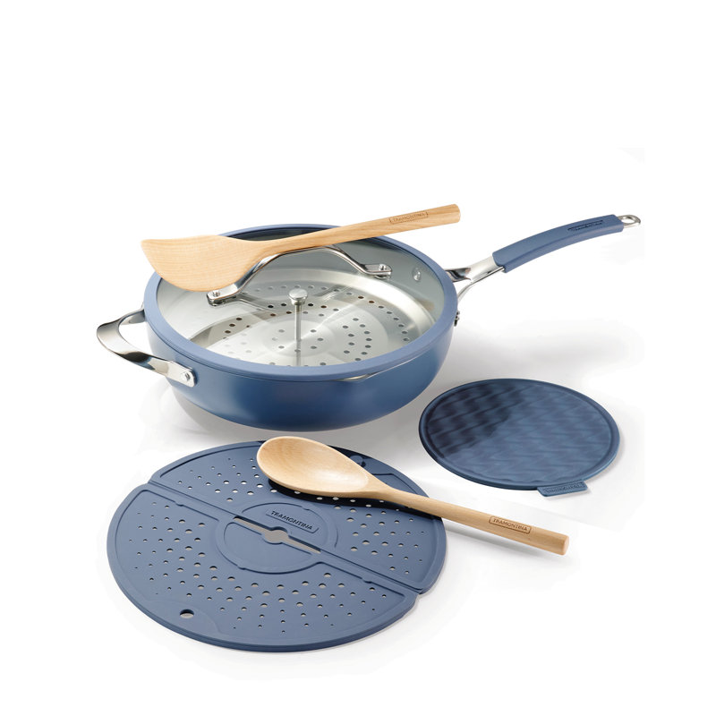 Aluminum Non-Stick Frying Pan Set, Blue