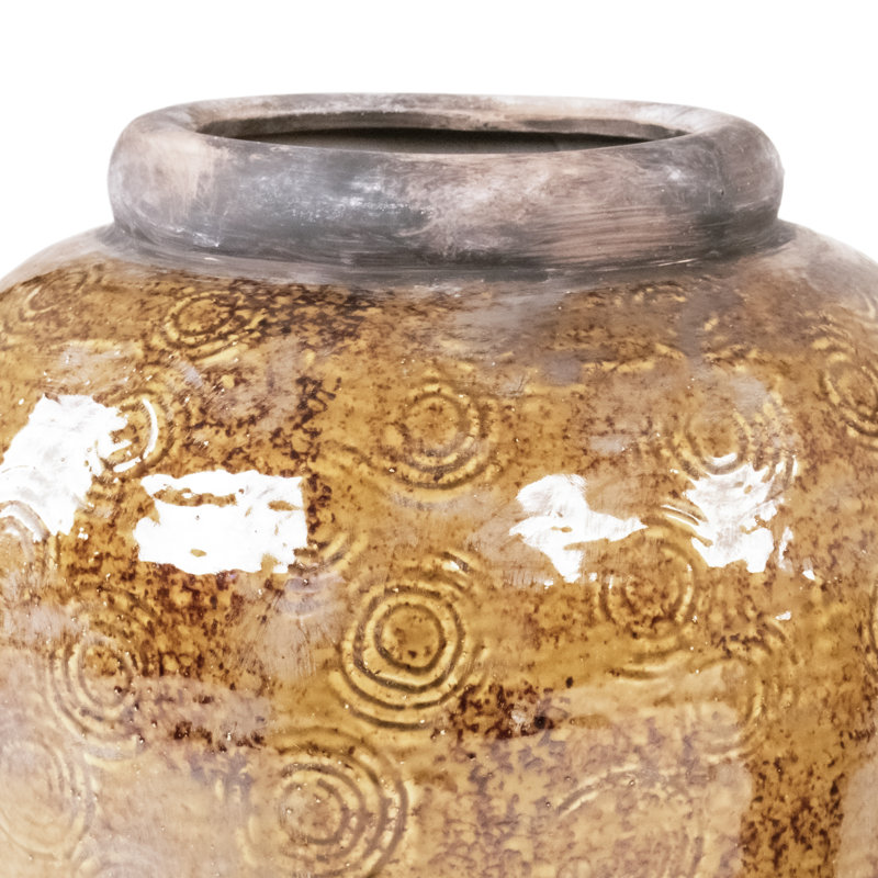 Vase de table en céramique Koria, H 16 po x l 11,5 po x P 11,5 po