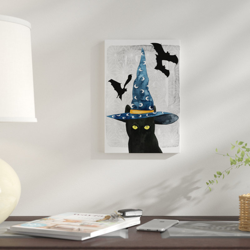Black Cat II par Grace Popp - Giclée sur toile tendue avec châssis, H 12 po x l 8 po x P 0,75 po, Toile tendue, Pas de tapis