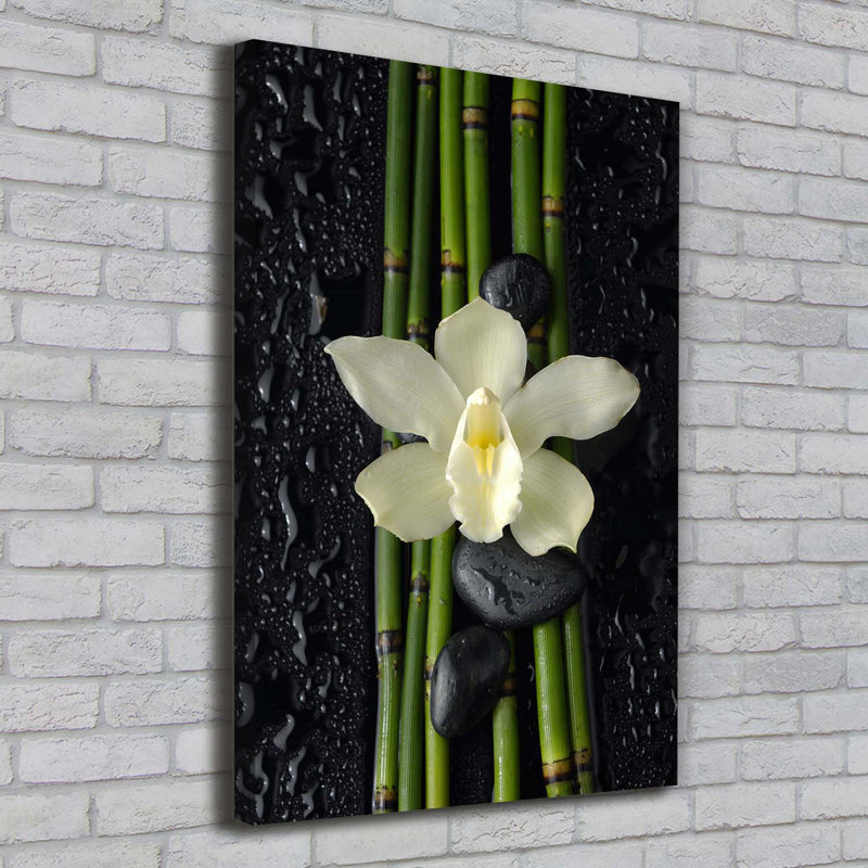Orchid And Bamboo - Wrapped Canvas Print