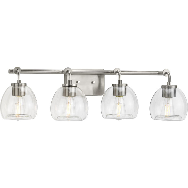 Hasler 4 - Light Dimmable Vanity Light, Brushed Nickel
