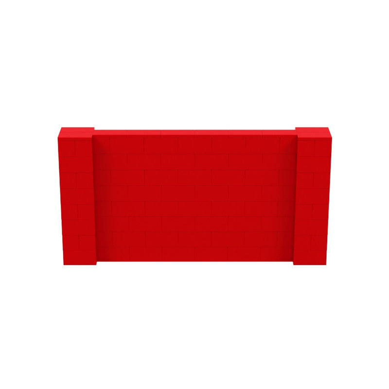 Ensemble mural 4 pi de hauteur Everblock, Rouge, 96"