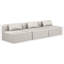 Canapé modulaire en similicuir 3 pièces Ivion-94884221