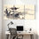 Paysage et nature, pavillon chinois traditionnel, ensemble de 3 reproductions d'art sur toile, paysage d'automne
