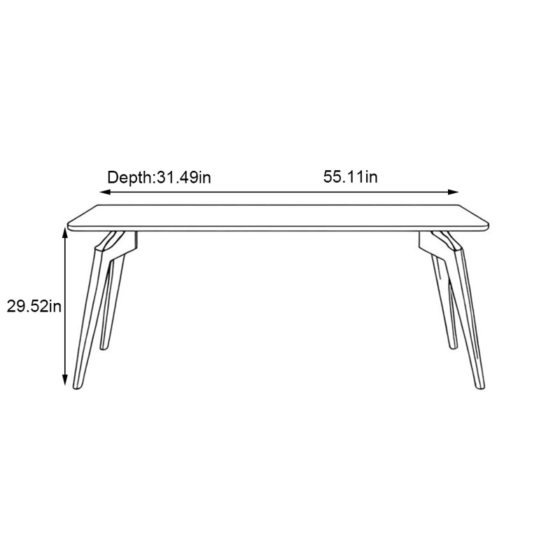 Forras, H 29,52 po x L 55,11 po x l 31,49 po