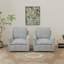 Fauteuil demi-tonneau pivotant avec coussins amovibles 29,7 po Modern-2026519115