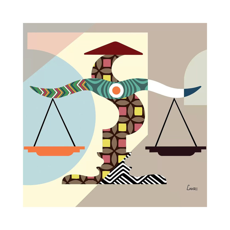 Libra Zodiac by Lanre Studio - Wrapped Canvas Print, 30.48 cm H x 30.48 cm W