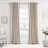Cadnite 50" W Thermal 100% Blackout Linen Textured Curtain Panels-718107619-706787547