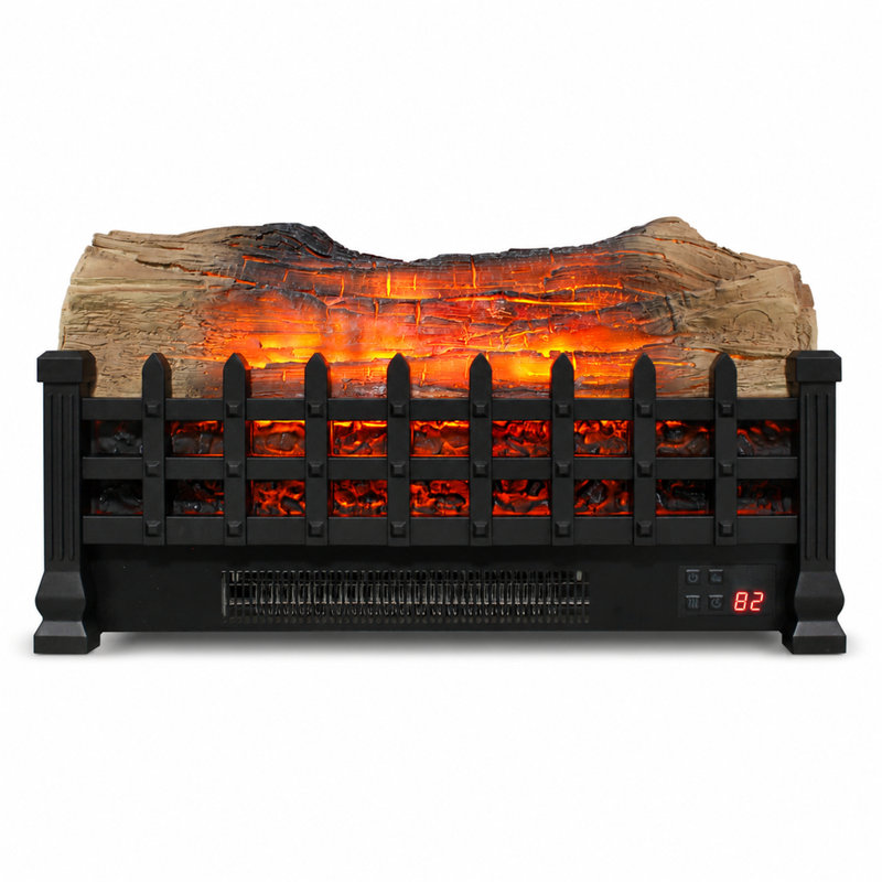 Electric Fireplace Insert With Realistic Flame Effect Remote Control And Supplemental Heat