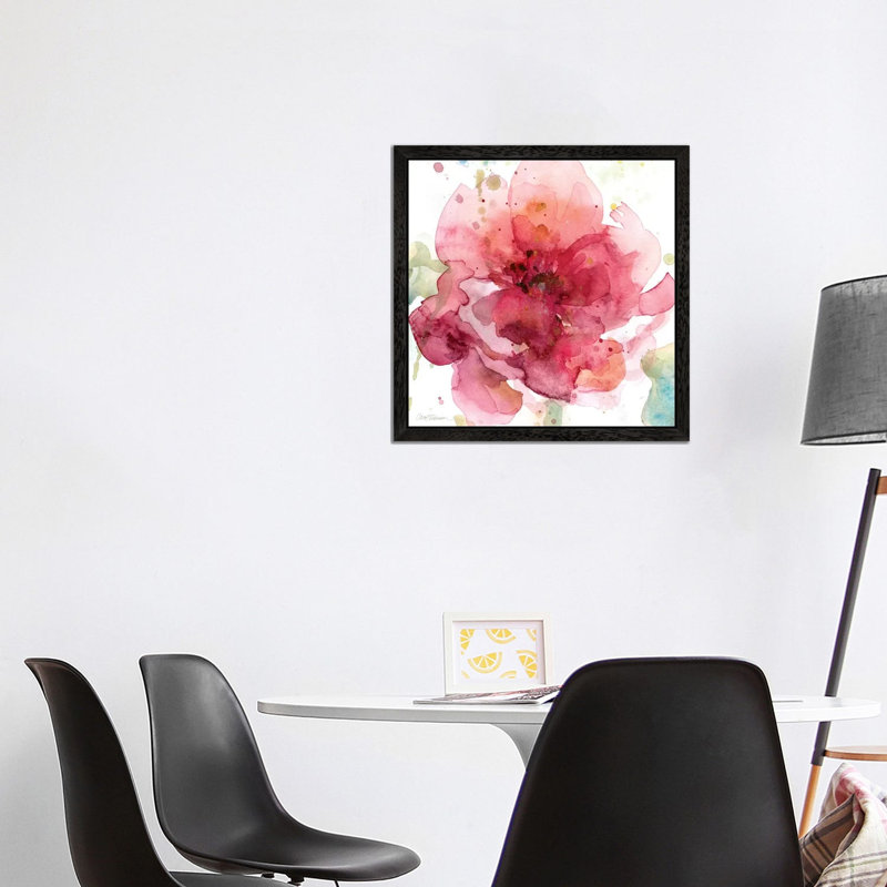 Bold Blush I by Carol Robinson - Painting on Canvas, 93.98 cm H x 93.98 cm W, Black Framed