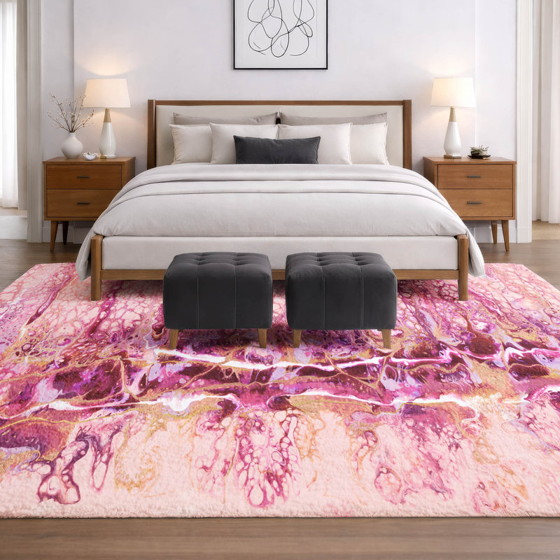 Premium Machine Washable Dream Shag ADS61 Abstract Rug, 9' x 12'