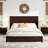 Farmhouse Solid Wood Platform Bed-1591225331-1591225315