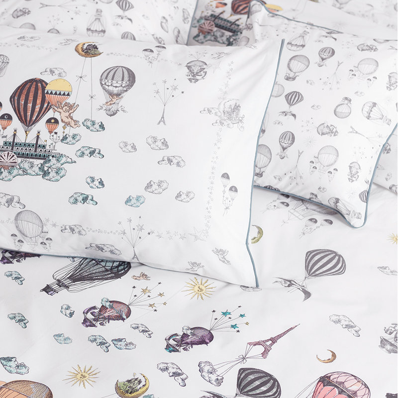 Grasen Pink/Grey/White 80 TC Duvet Cover