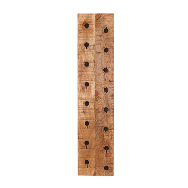 Kym 8 Bottle Solid Wood Wall Mounted Wine Bottle Rack in