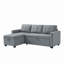 Canapé modulaire rembourré escamotable avec méridienne de rangement, canapé d'angle convertible-1269461743